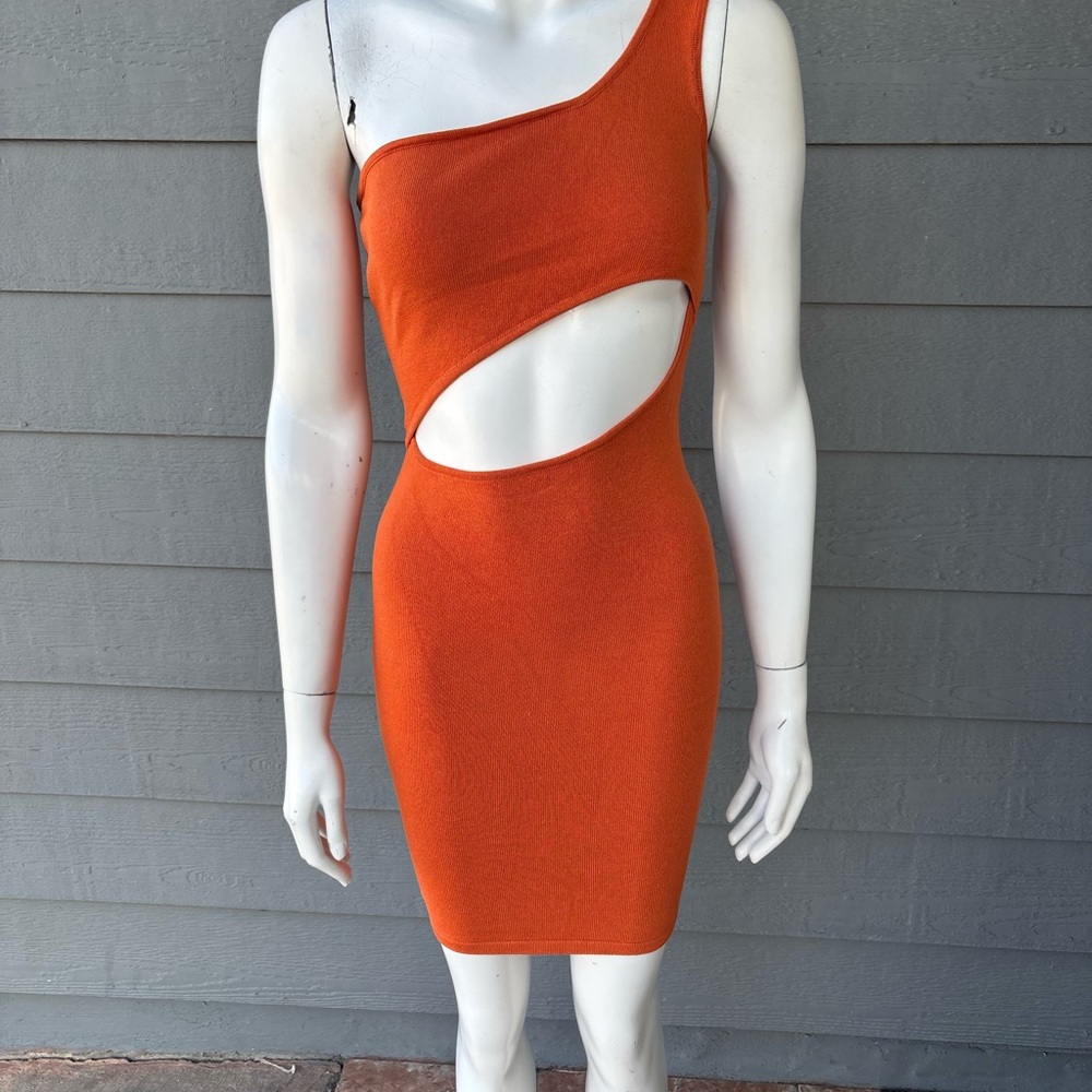 Hera Collection Orange One-Shoulder Dress